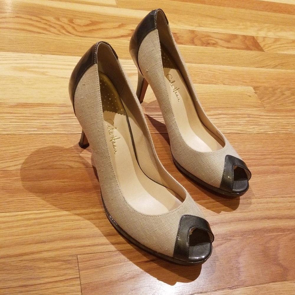 Cole Haan Peep-Toe Heels, sz 9.5